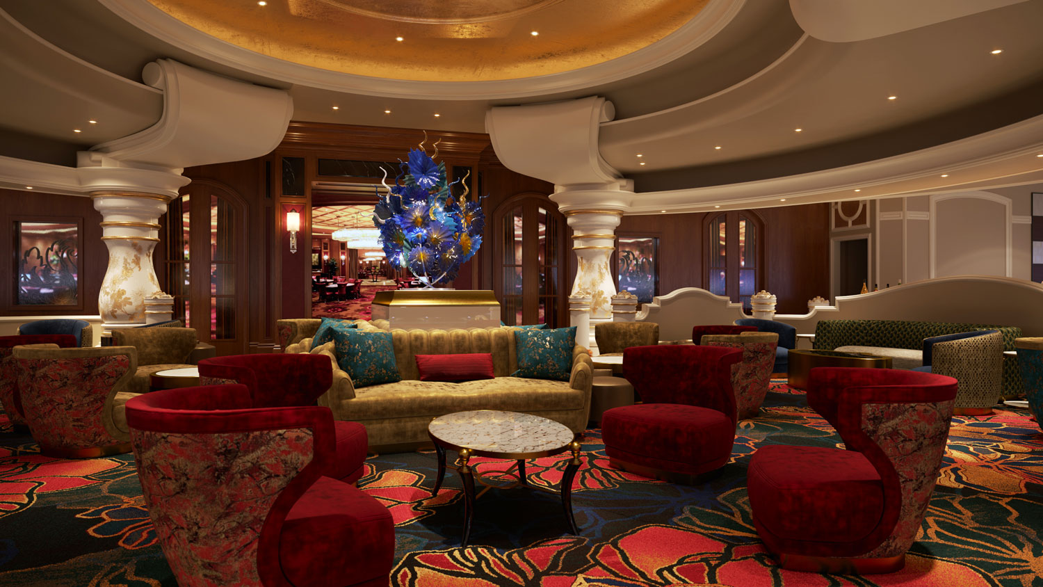 Bellagio Las Vegas - Baccarat Lounge Rendering
